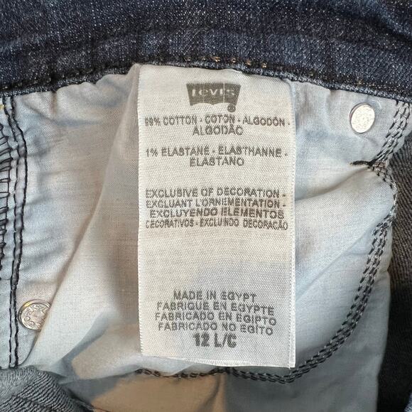 Levis 515 Jeans Womens‎ 12 (33x32) Blue Boot Cut Dark Wash Bootcut Denim - Picture 4 of 11